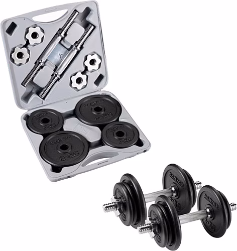 Kalitesi ve kullanışlı tasarımıyla bilinen Decathlon, bu pratik dambıl seti ile standart vidalı modellere harika bir alternatif sunuyor. Taşıma çantası büyük bir avantajdır.  