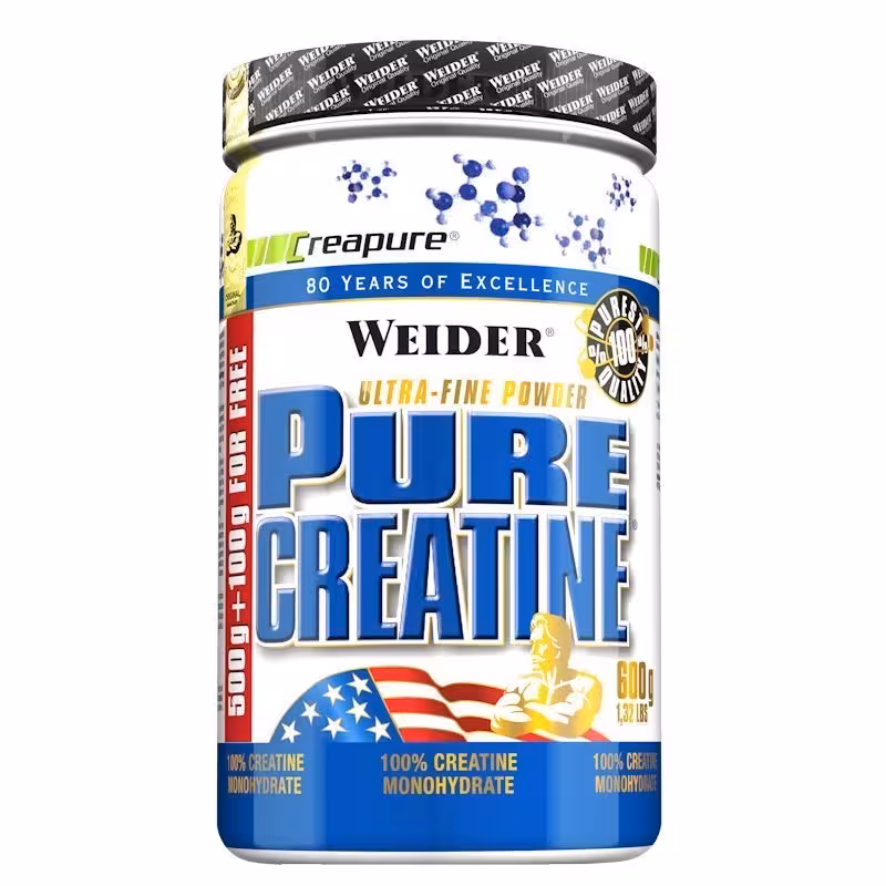 Weider, saflığı ve kalitesiyle bilinen Alman Creapure® ham maddesini kullanarak sektördeki en premium kreatinlerden birini sunuyor.